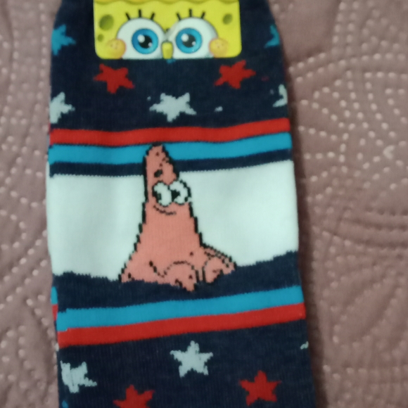New Mens Nickelodeon Spongebob Patrick Crew Socks - Picture 5 of 7